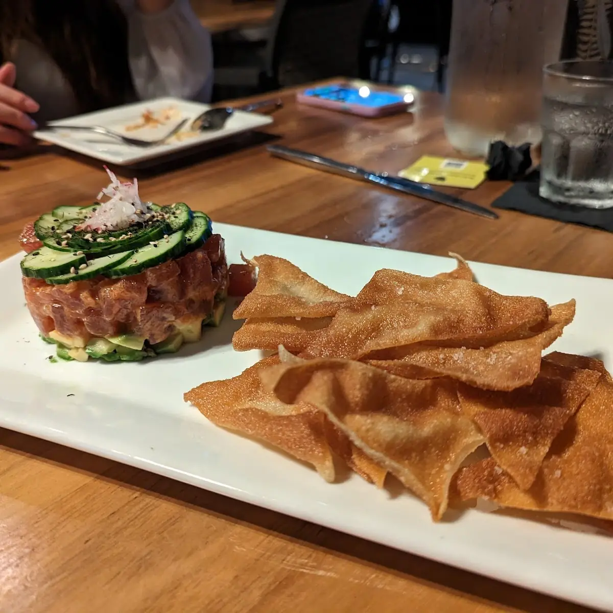 Spicy Tuna Tostada, Salute Resto + Bar