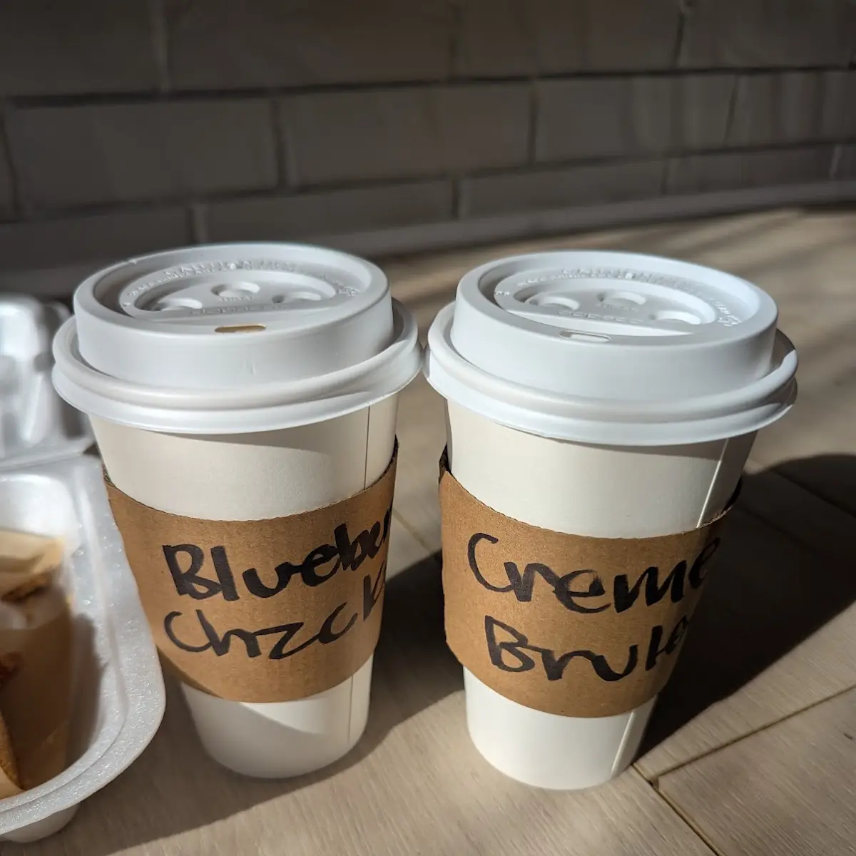 Blueberry Cheesecake and Creme Brulee Latte