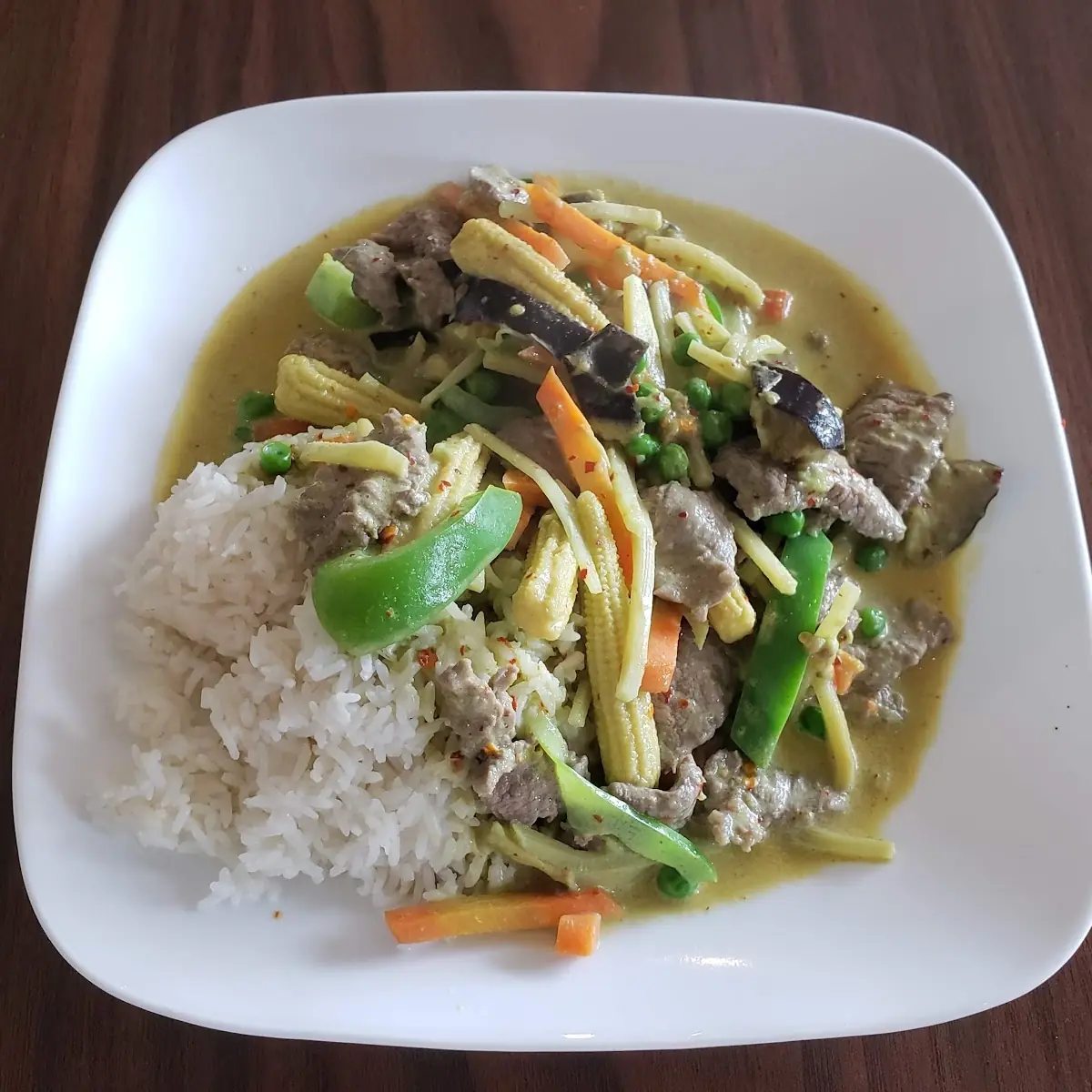 Green Curry Beef Rice