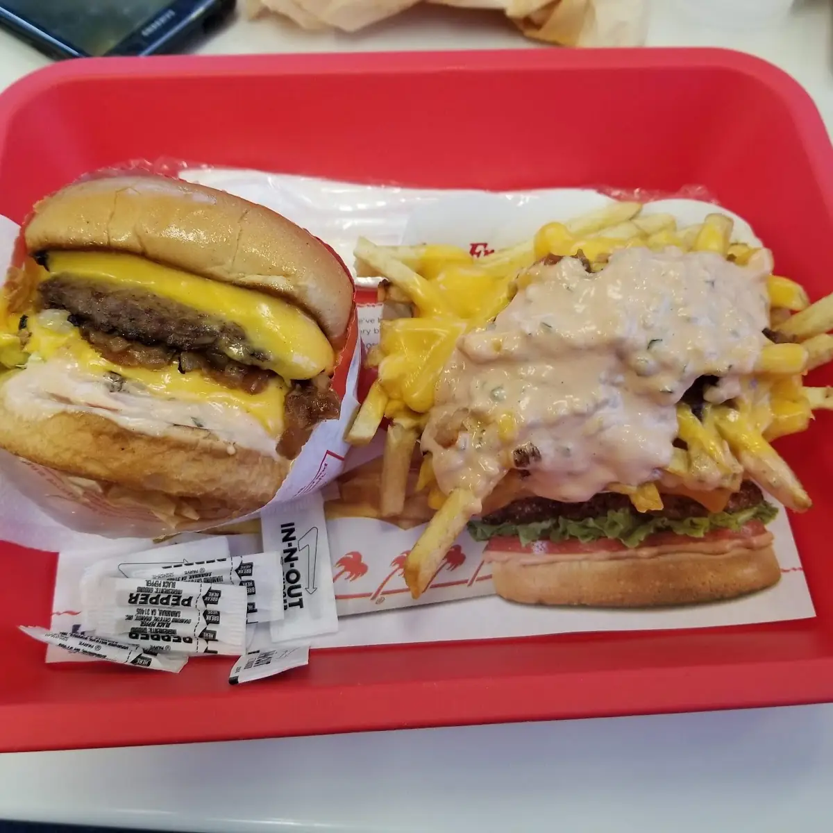Double Cheeseburger with Animal Fries