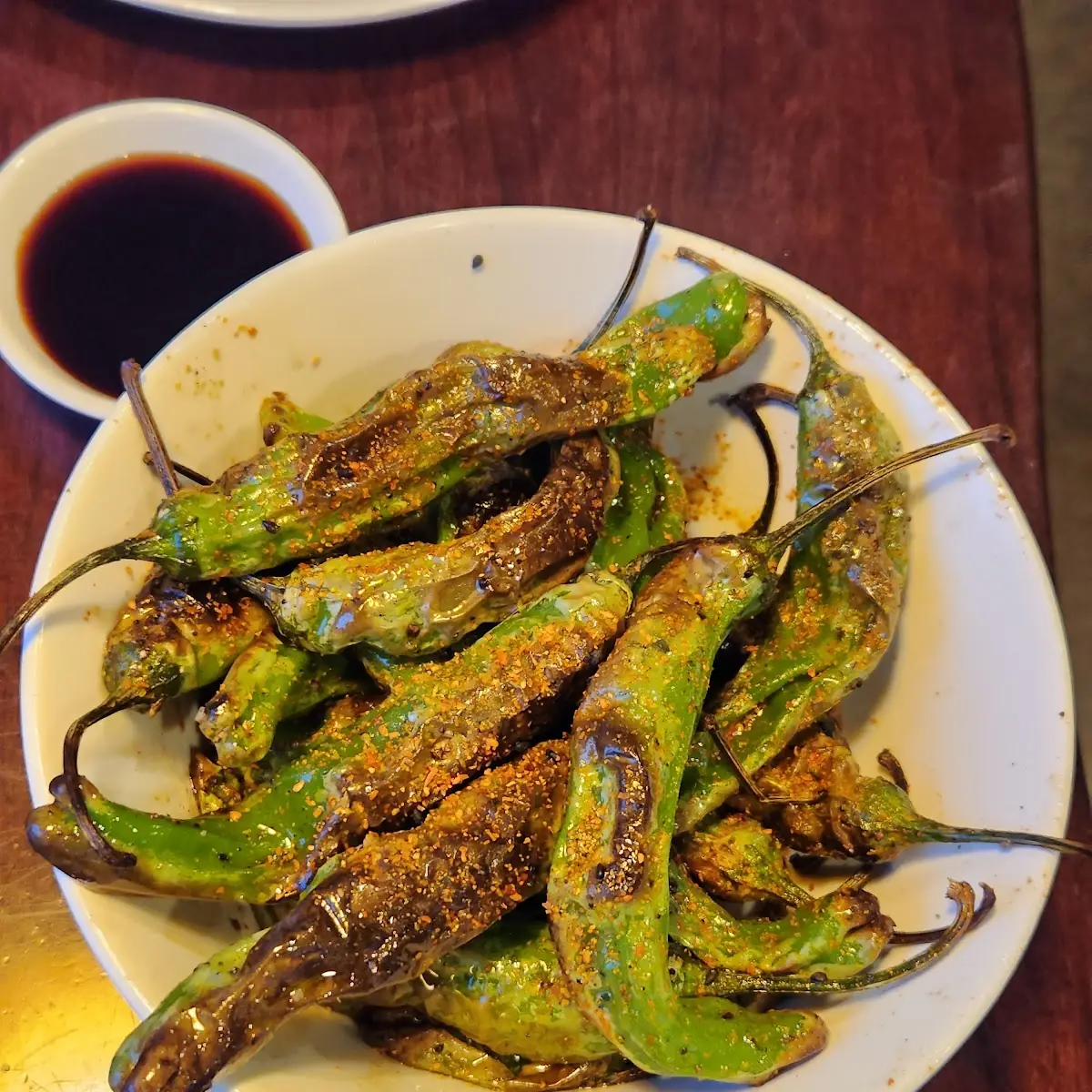 Charred Shishito Peppers