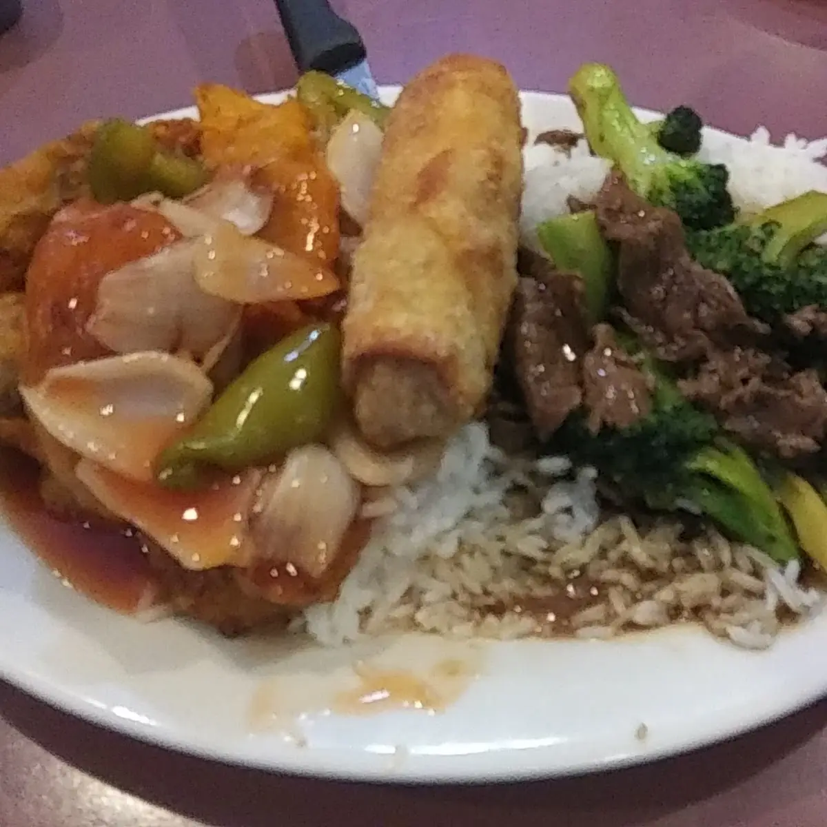 Sweet & Sour Pork Fried Rice & Beef Broccoli