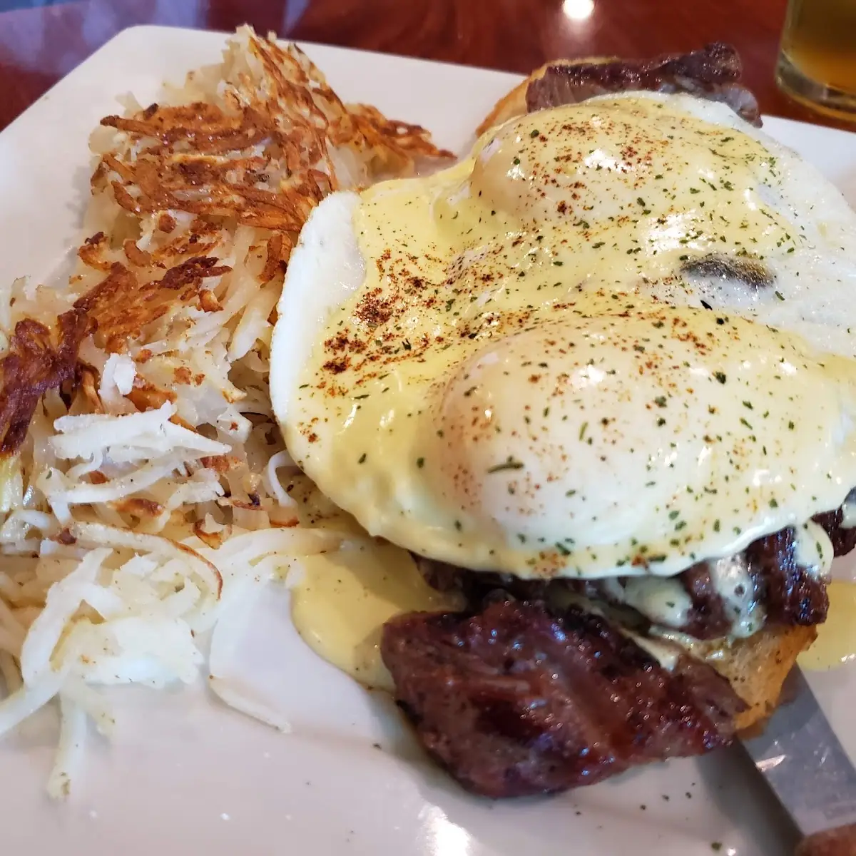 Steak and Eggs Hash Brown