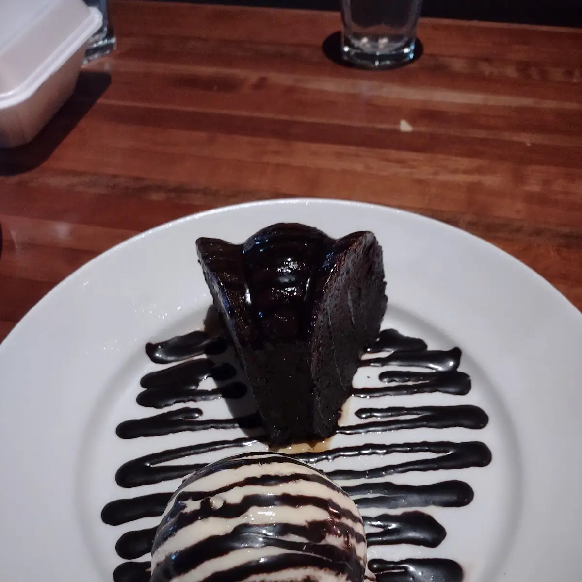 Chocolate Cake with Vanilla Ice Cream