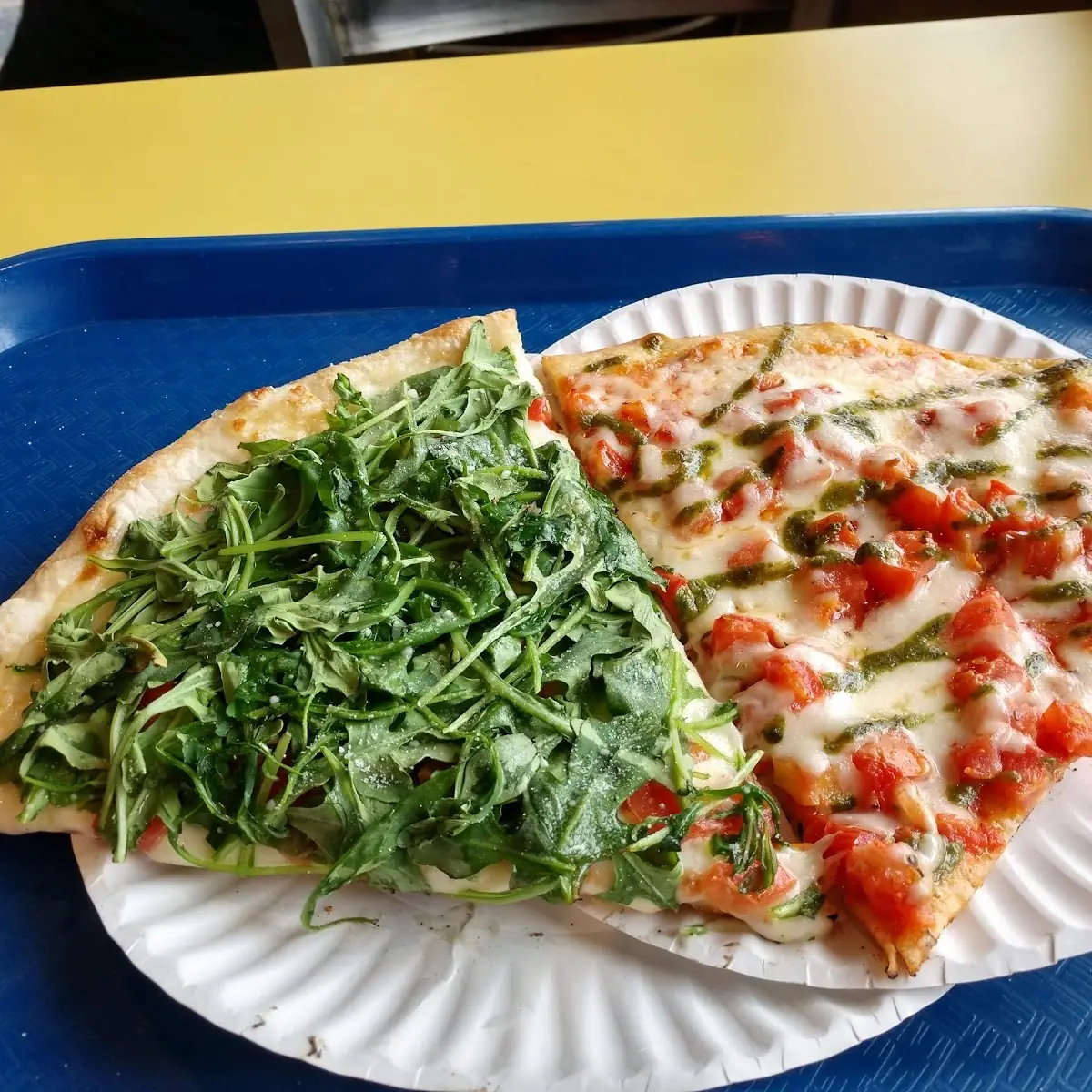 Arugula Salad Pizza and Bruschetta Pizza