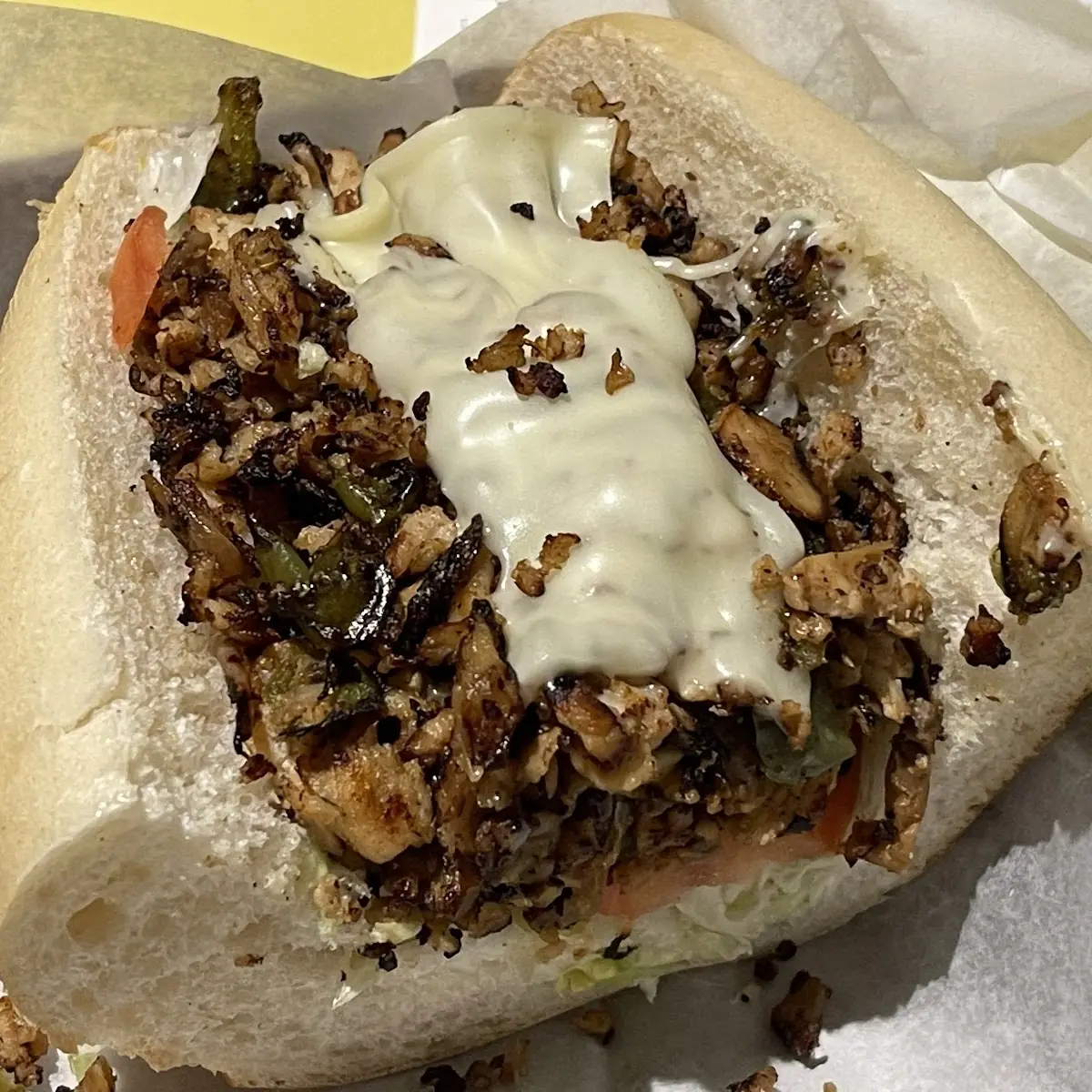 Chicken Cheese Steak Well Done