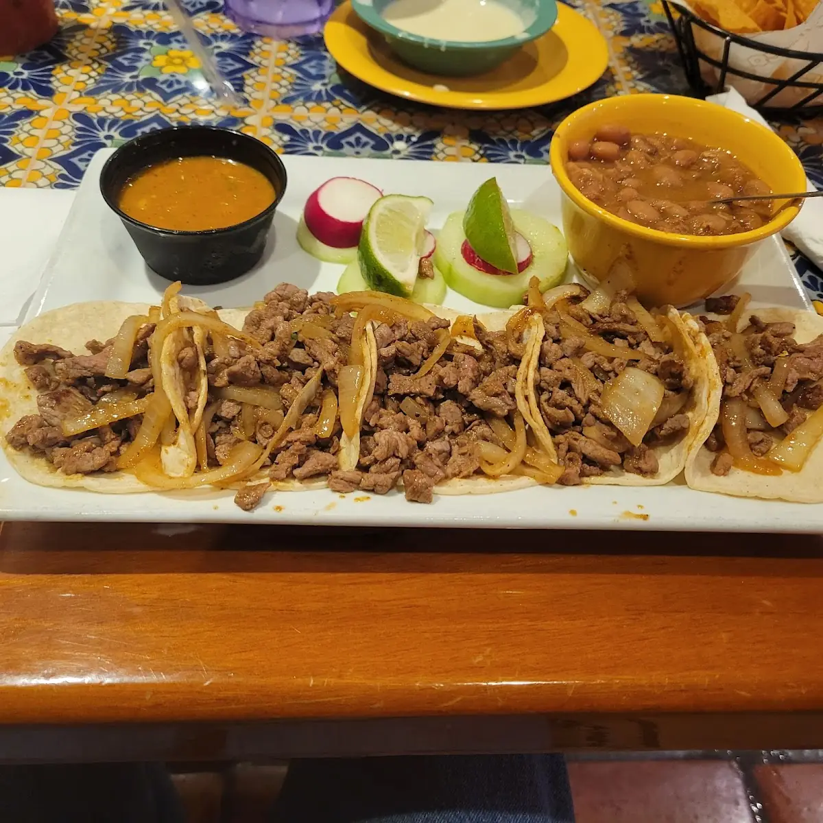Carne Asada Taco with Pinto Beans