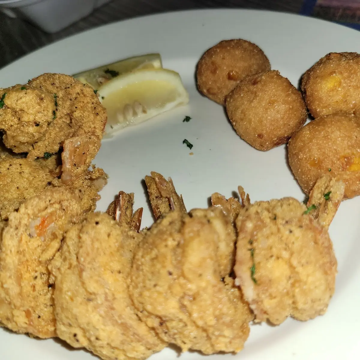 Fried Shrimp with Hush Puppies