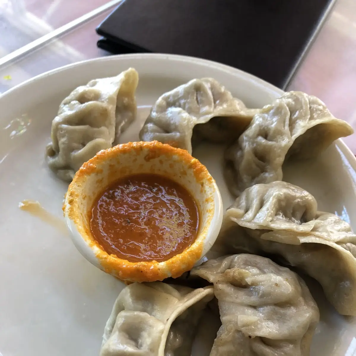 Chicken Momo with Dipping Sauce