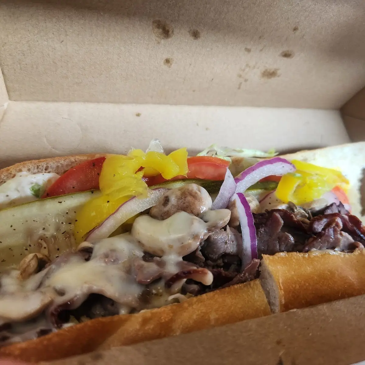 Philly Cheese Steak Grilled Peppers Onion & Jack