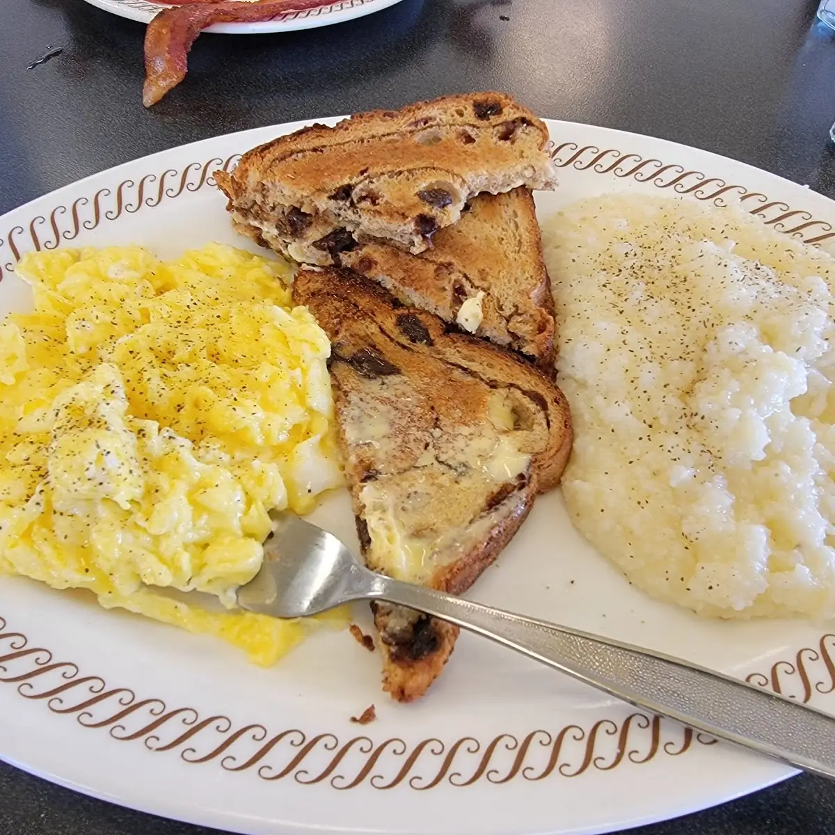 Cheese N' Eggs with Raisin Toast