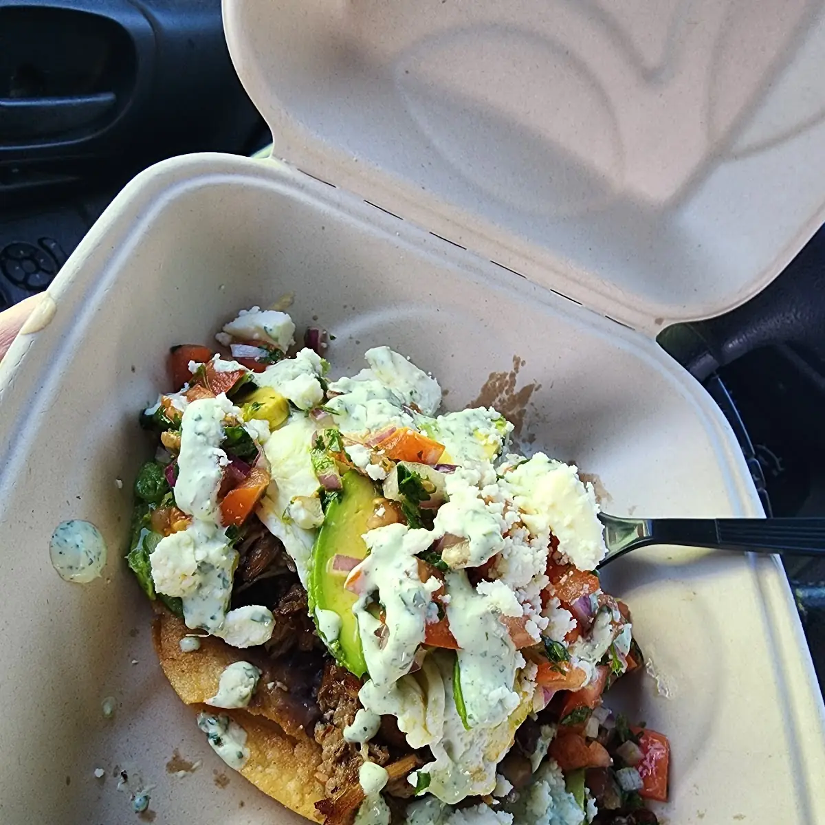 Breakfast Tostada with Pork Carnitas