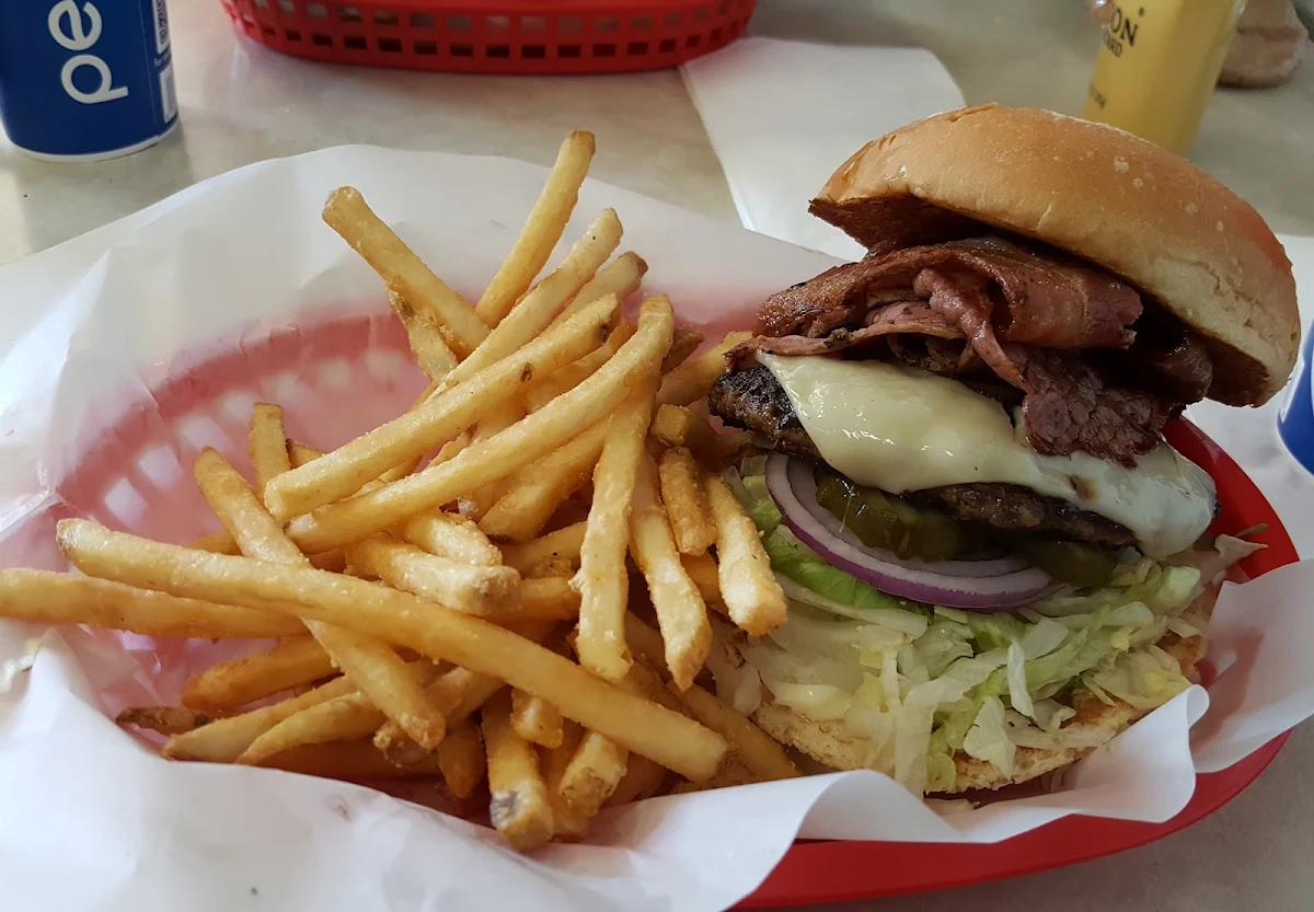 Pastrami Bacon Cheeseburger