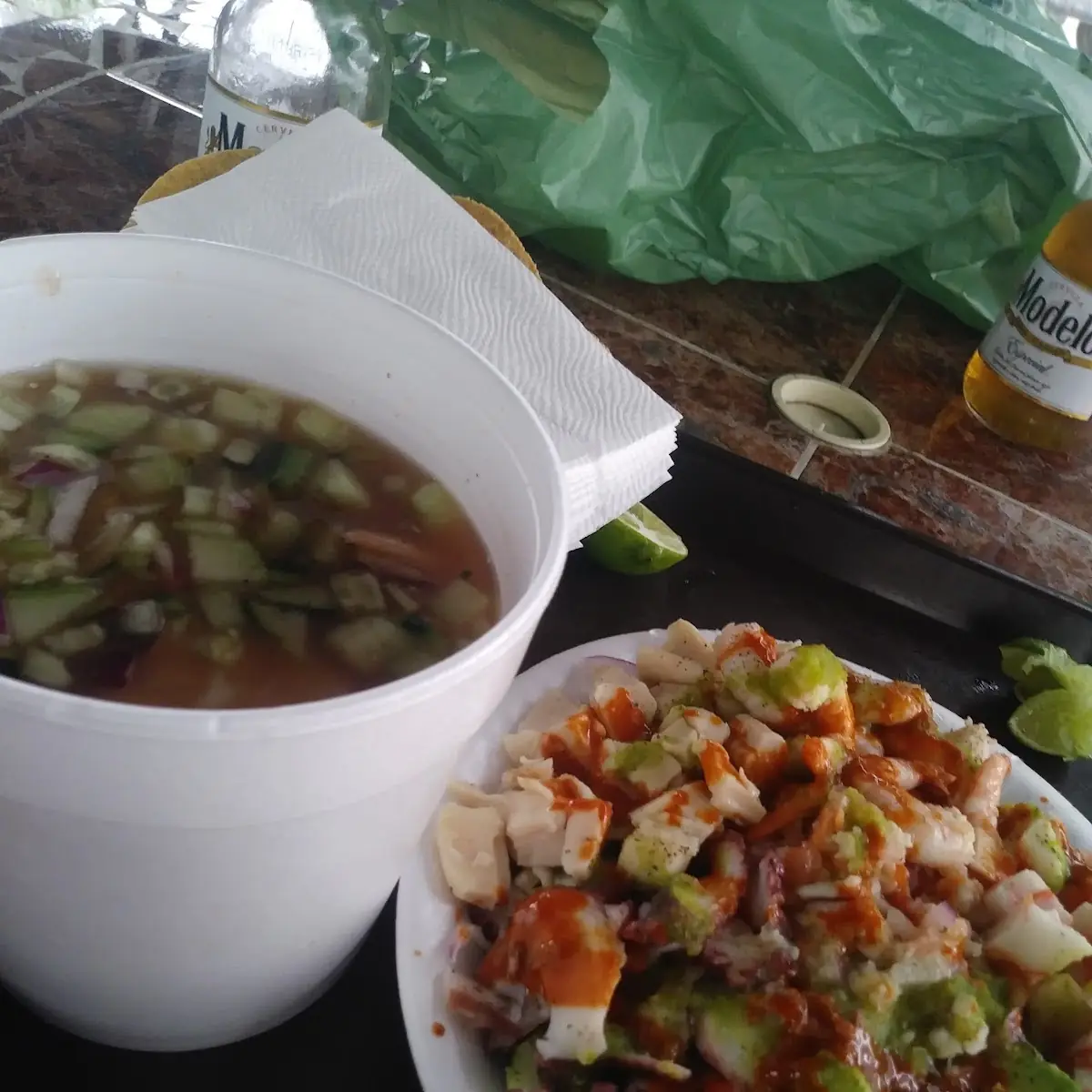 Shrimp and Octopus Cocktail Botana Mixta