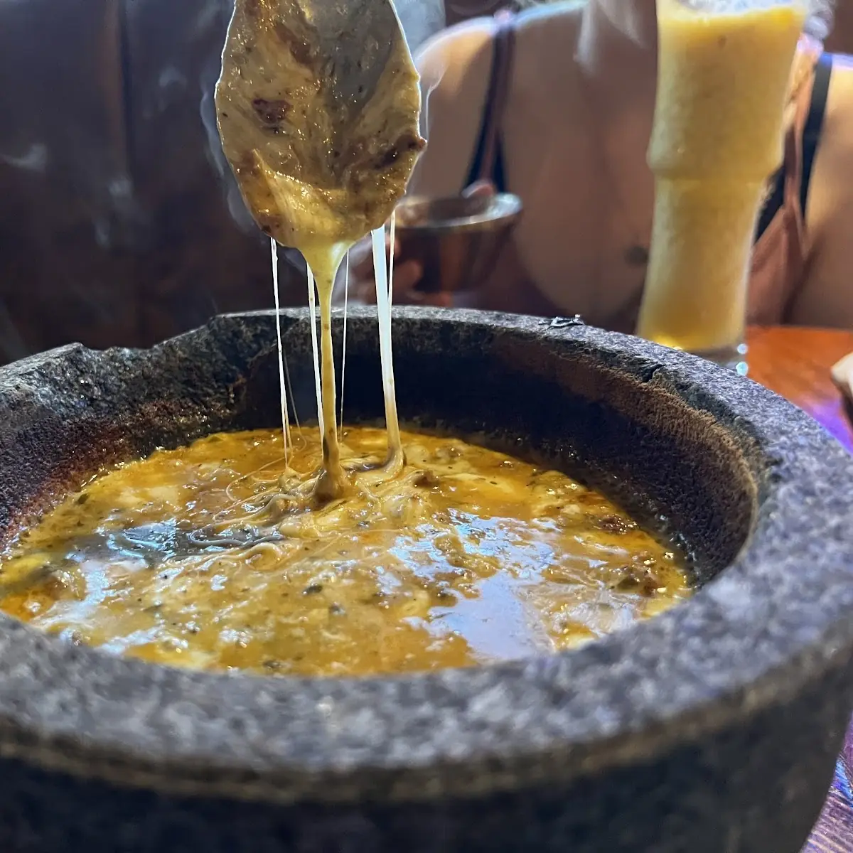 Flaming Cheese Dip