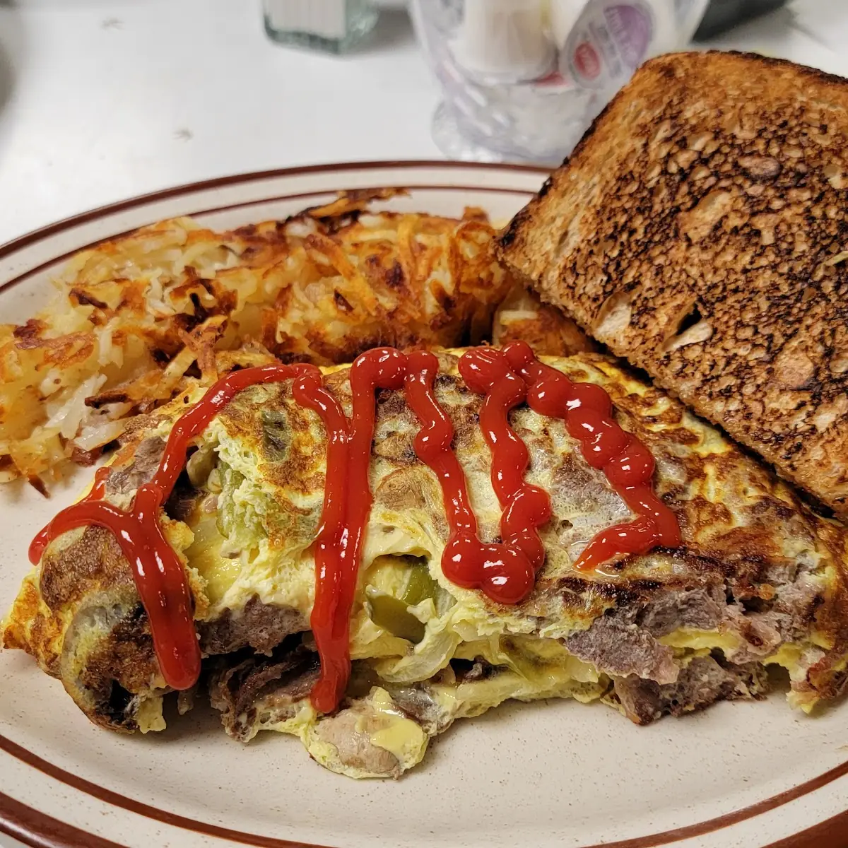 Steak & Cheddar Omelet
