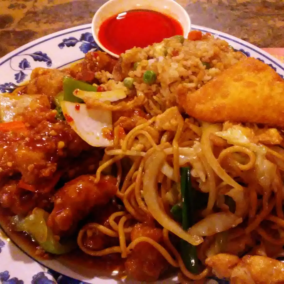 Fried Rice Chicken Lo Mein
