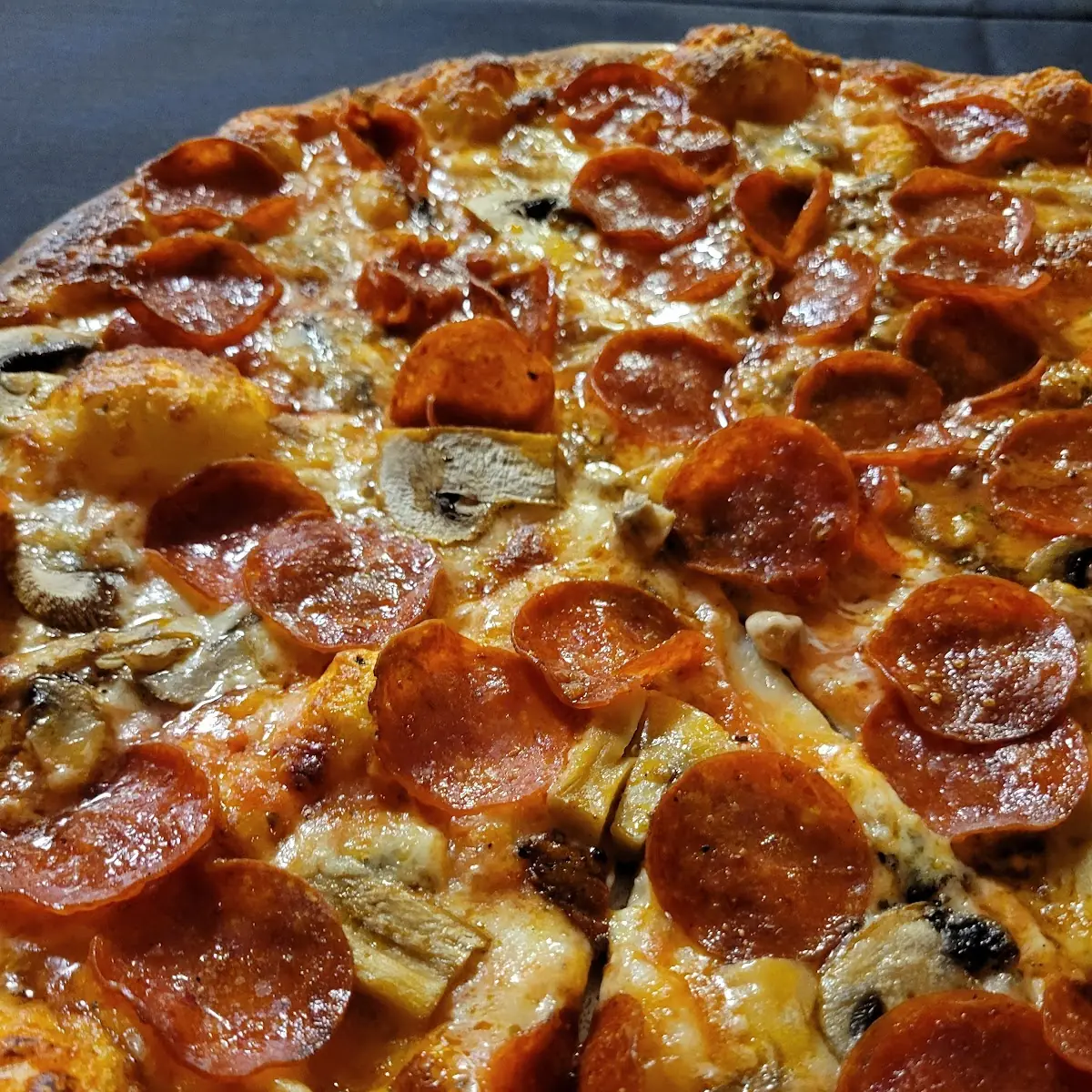 Pepperoni and Mushroom Pizza