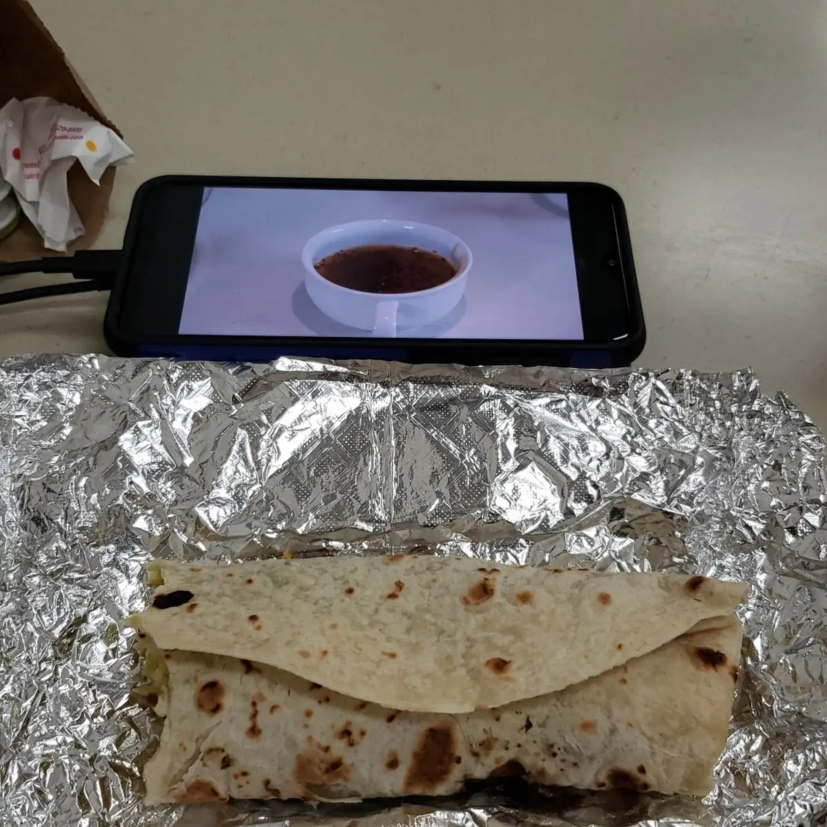 Egg and Bean Burrito