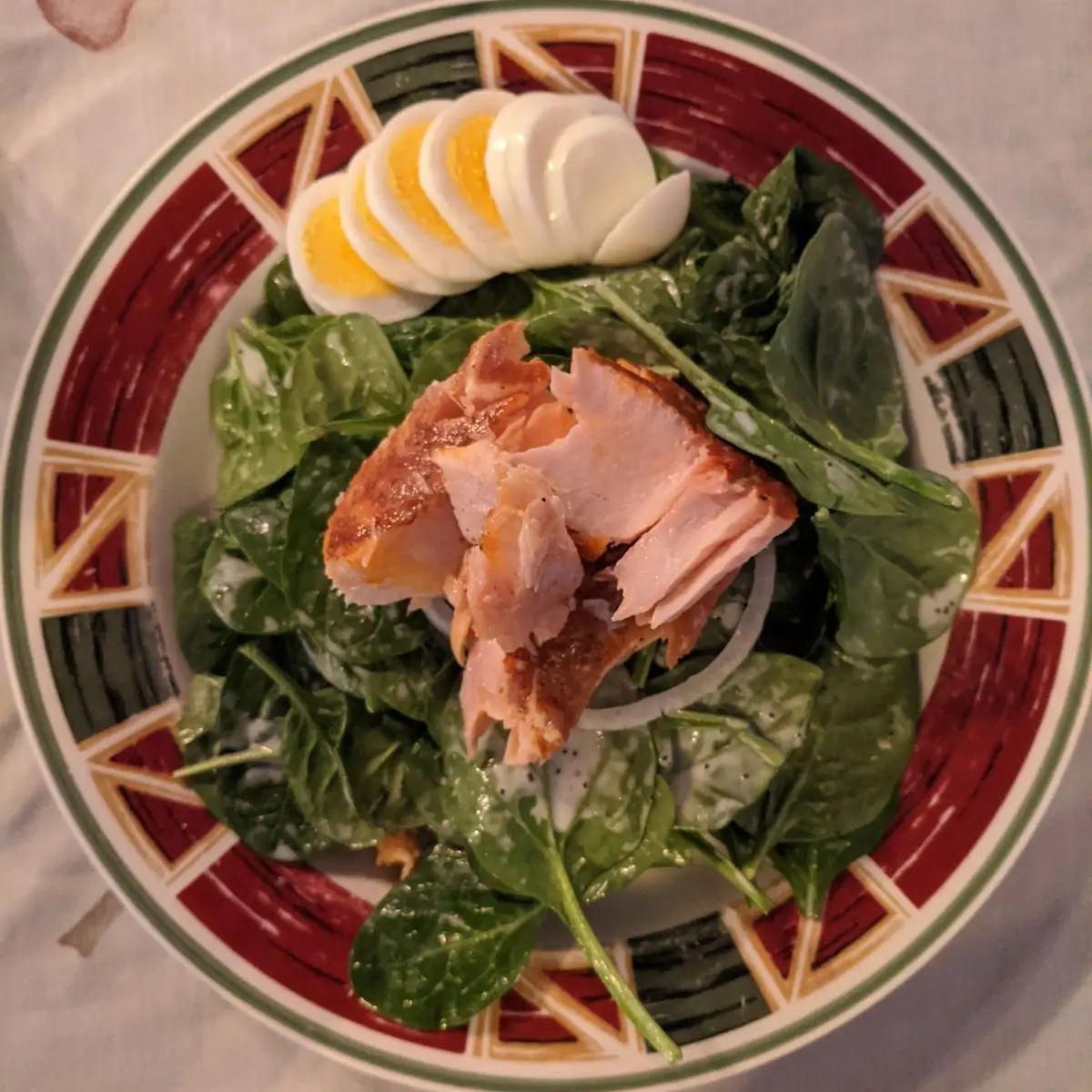 Smoked Salmon & Spinach Salad
