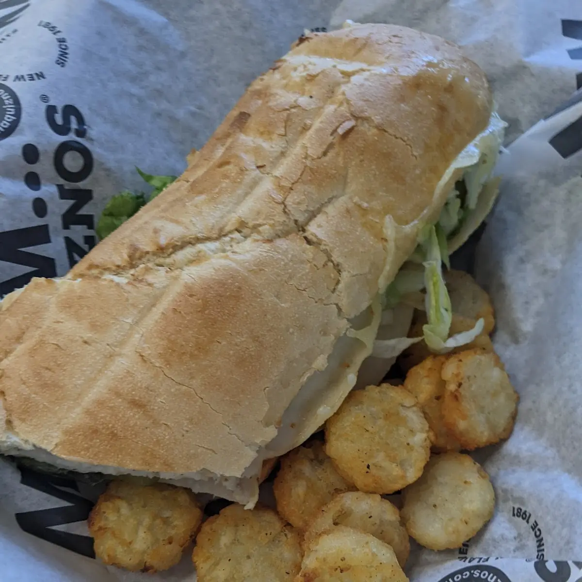 Sandwich and Tots