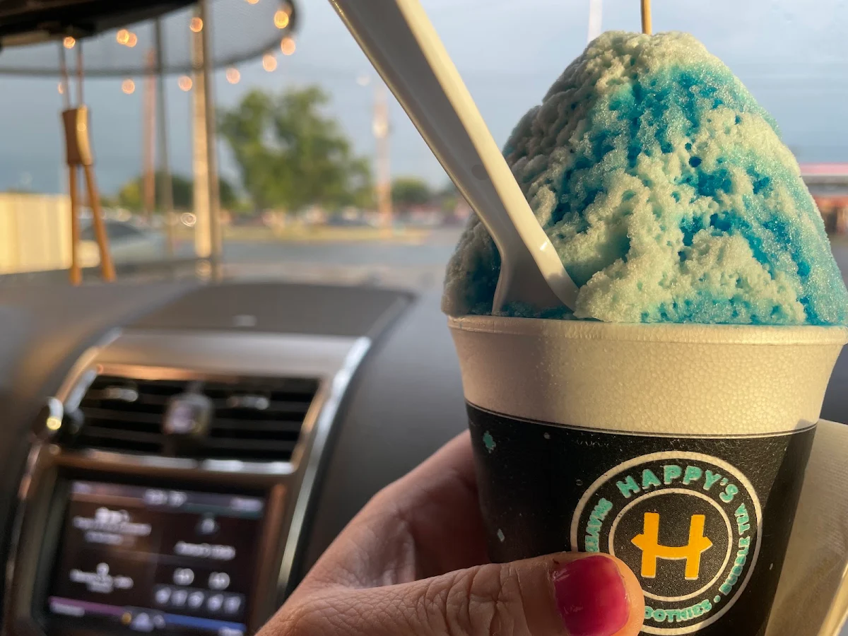 Blue Coconut Shaved Ice with Cream