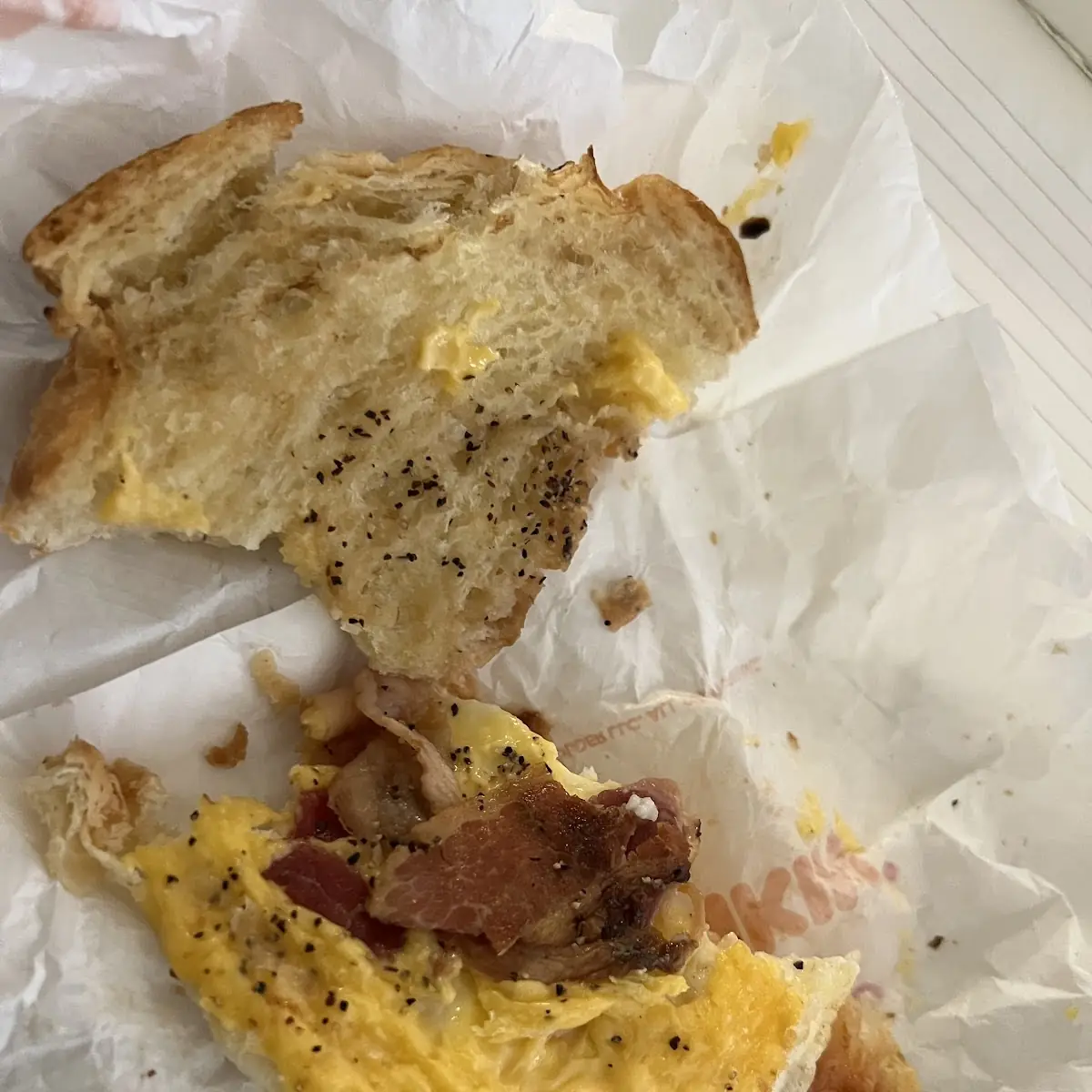 Egg and Cheese Croissant Sandwich