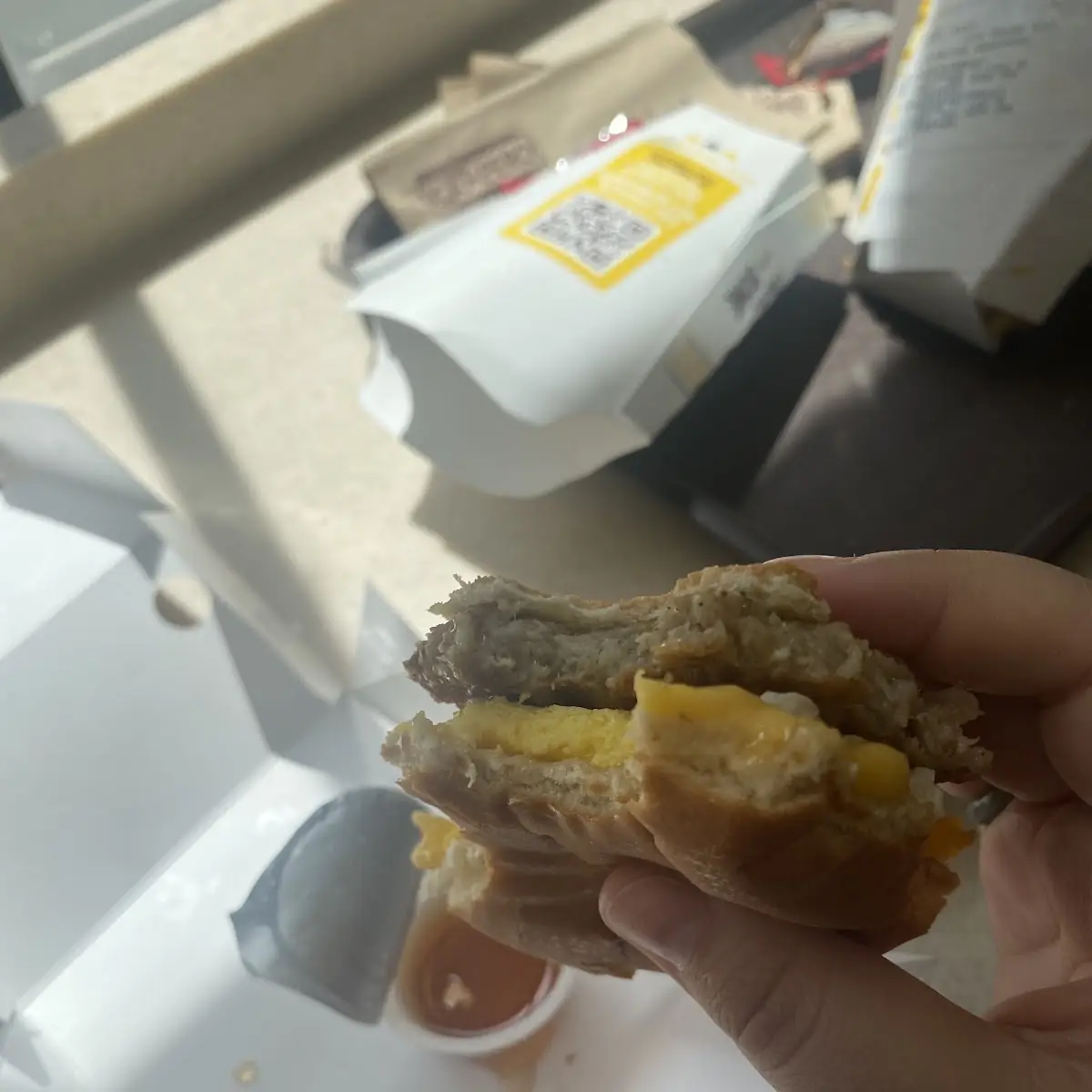 Sausage Egg and Cheese Sandwich