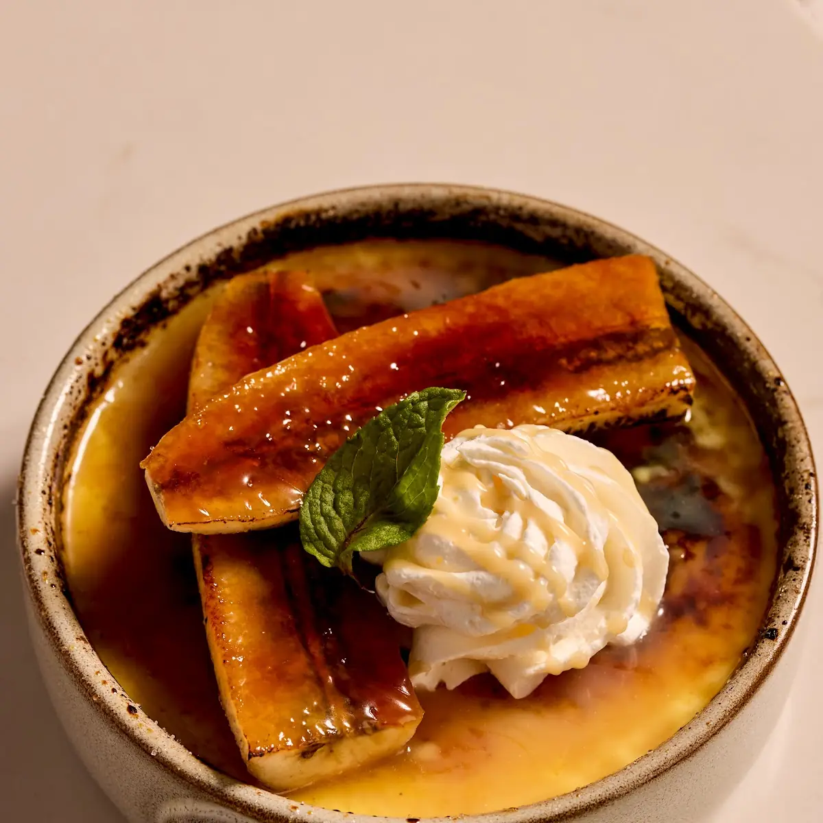 Caramelized Banana Crème Brulée