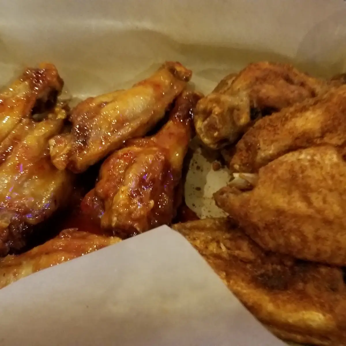 Half Chipotle Dry Rub and Half Asian Zing Wings