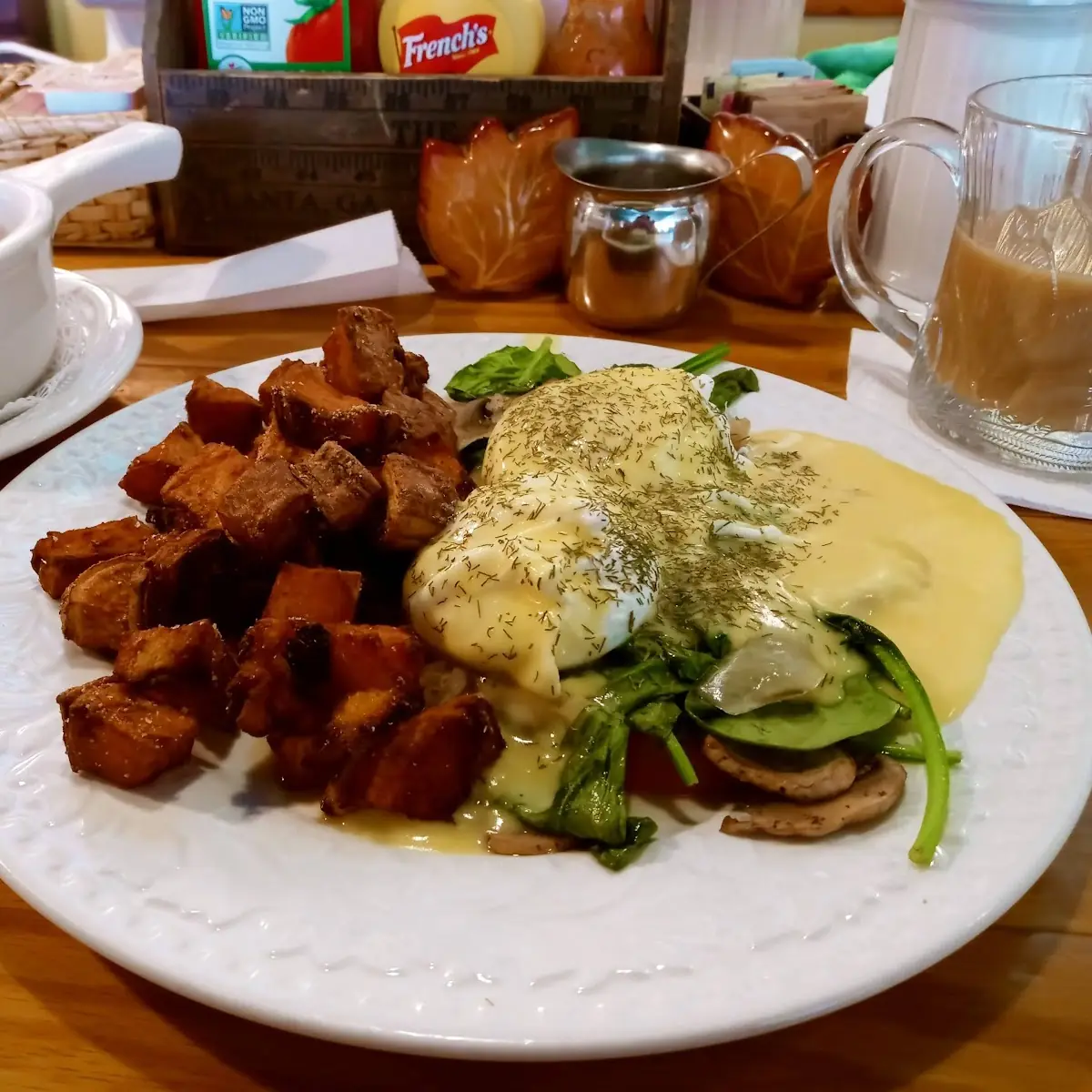 Sweet Potato Home Fries and Eggs Benedict