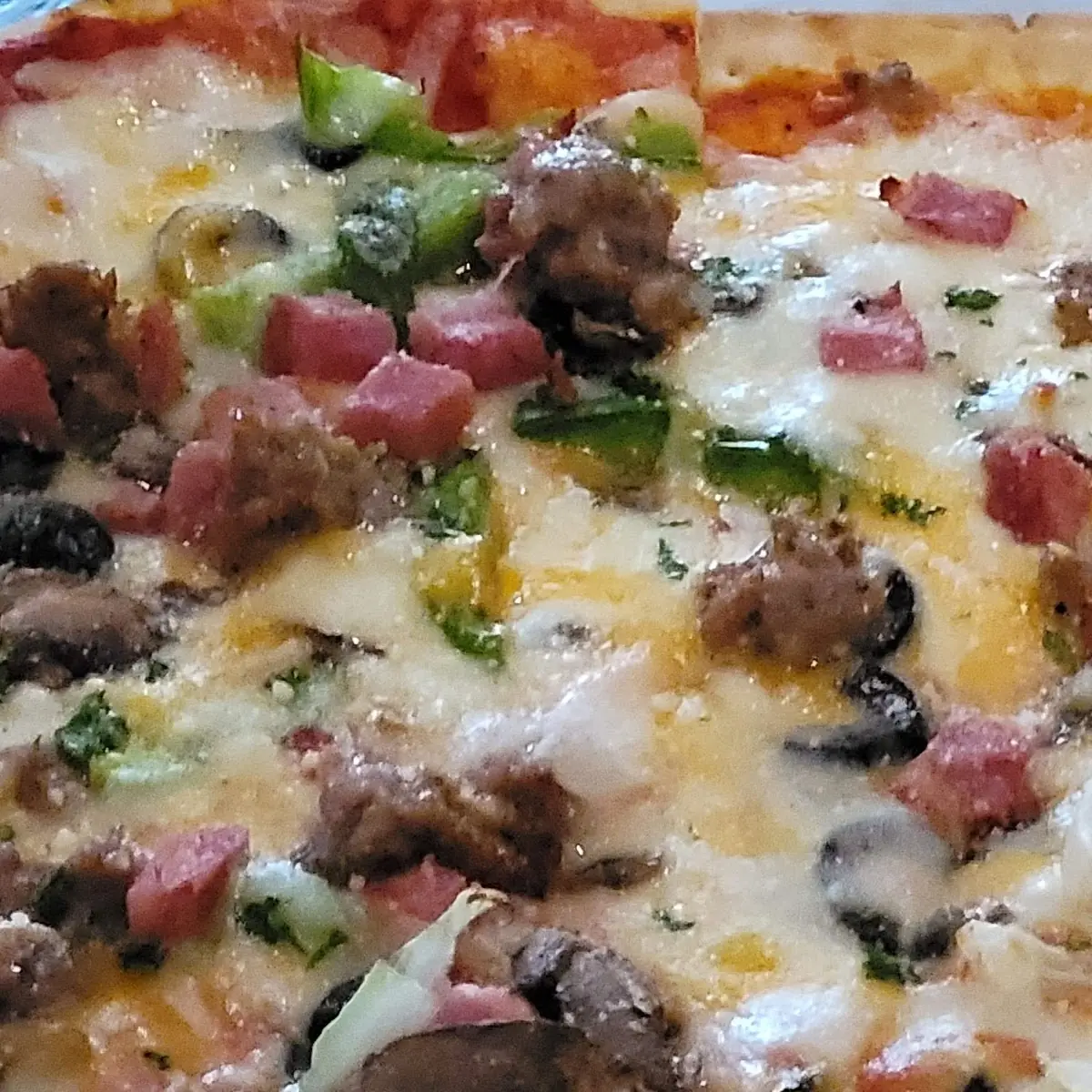 Three Meat Pizza
