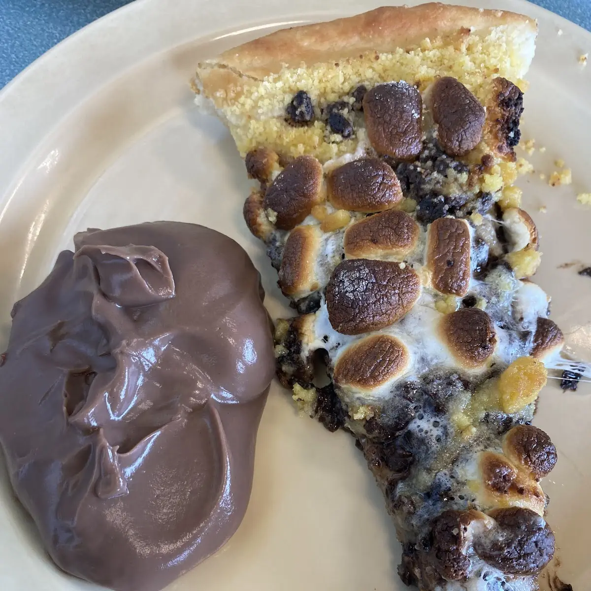 Chocolate Pudding and S’Mores Pizza