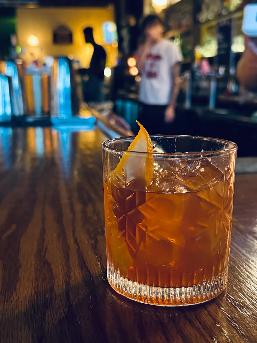 Old Fashioned Cocktail with Orange Twist