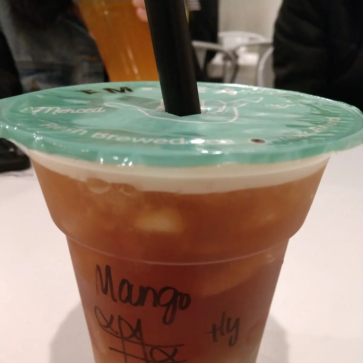 Mango Black Tea with Lychee Jelly