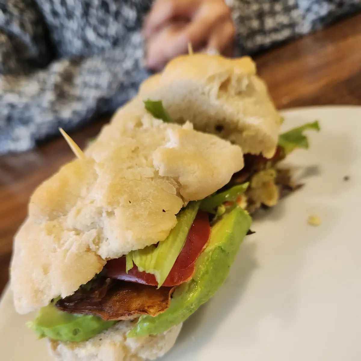 Vegan blt Sandwhich on Ciabata