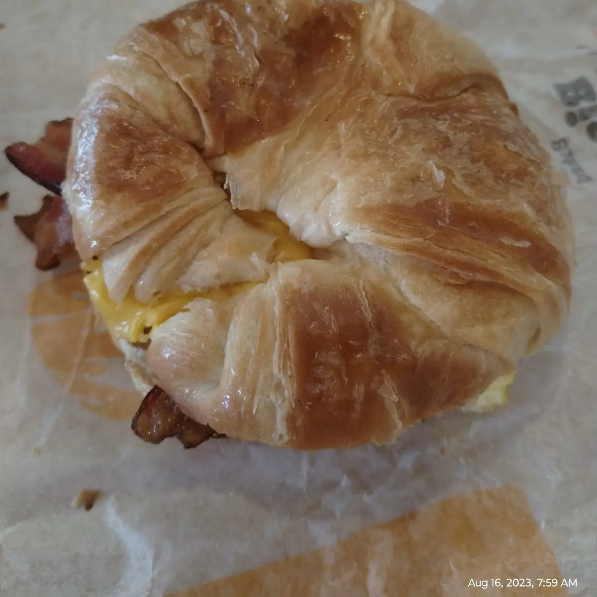 Bacon Egg Cheese Croissant