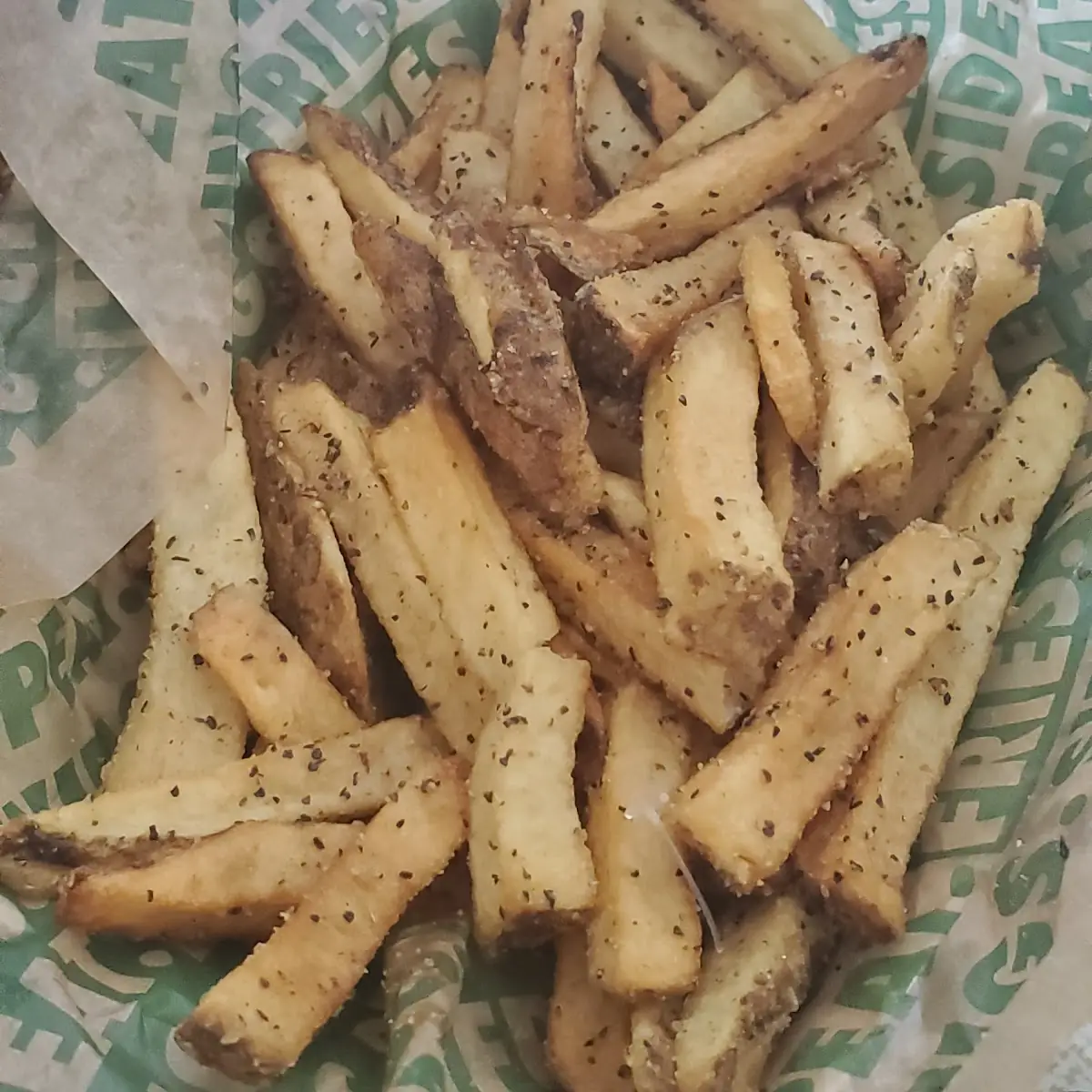 Fries with Lemon Pepper Seasoning