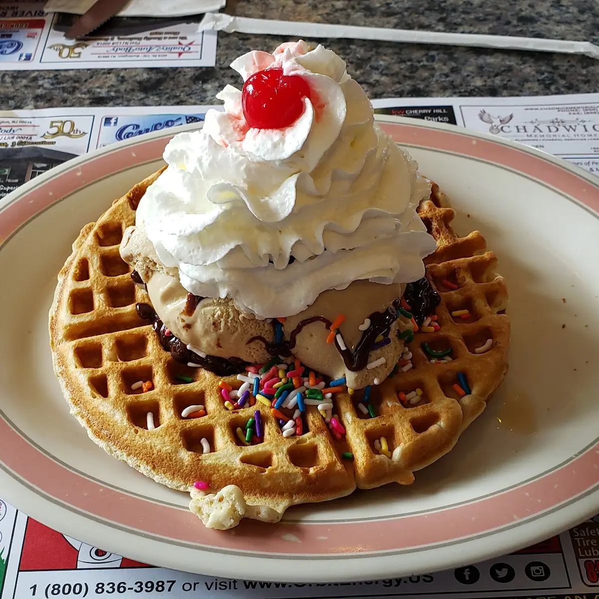 Belgian Waffle Sundae