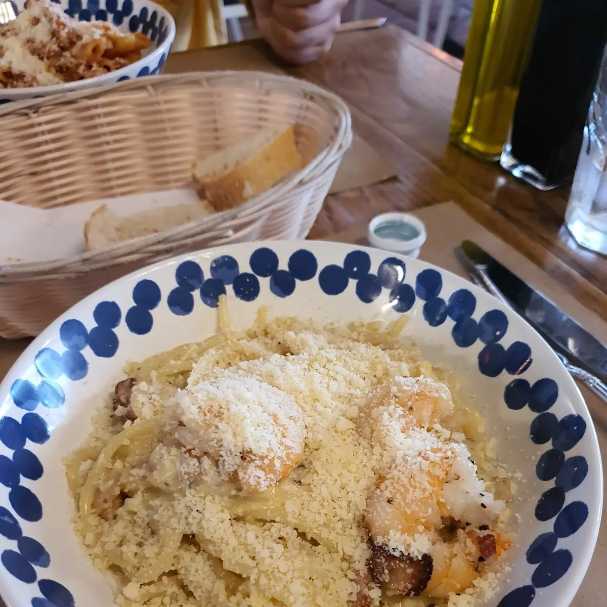 Spaghetti Carbonara with Shrimp