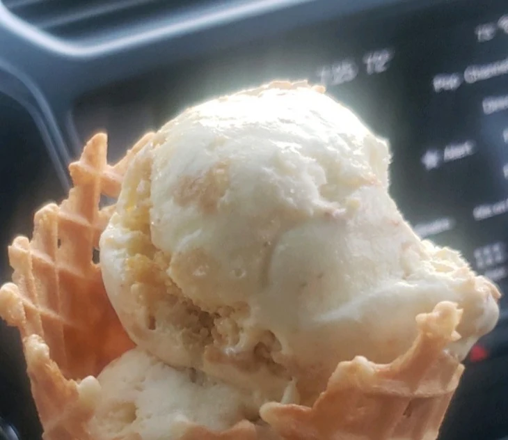 Lemon Cheesecake Bar Waffle Cone