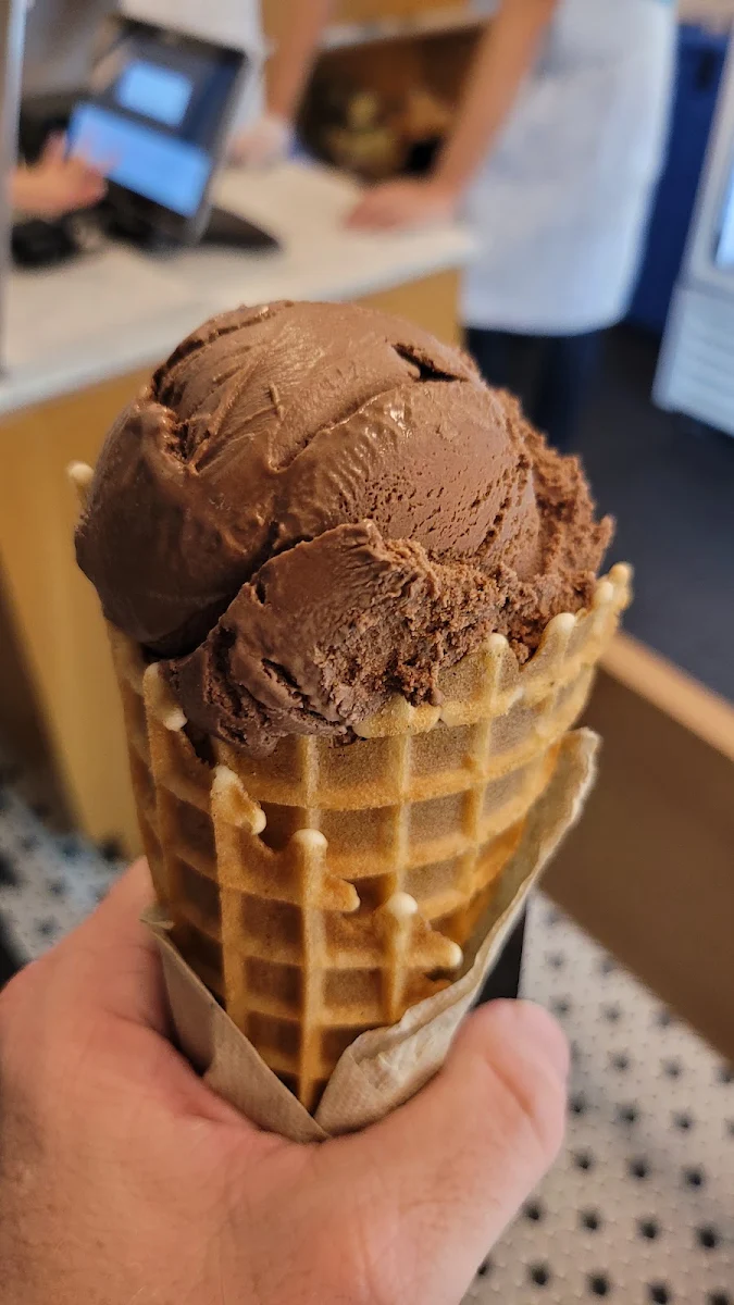 Darkest Chocolate Ice Cream Waffle Cone