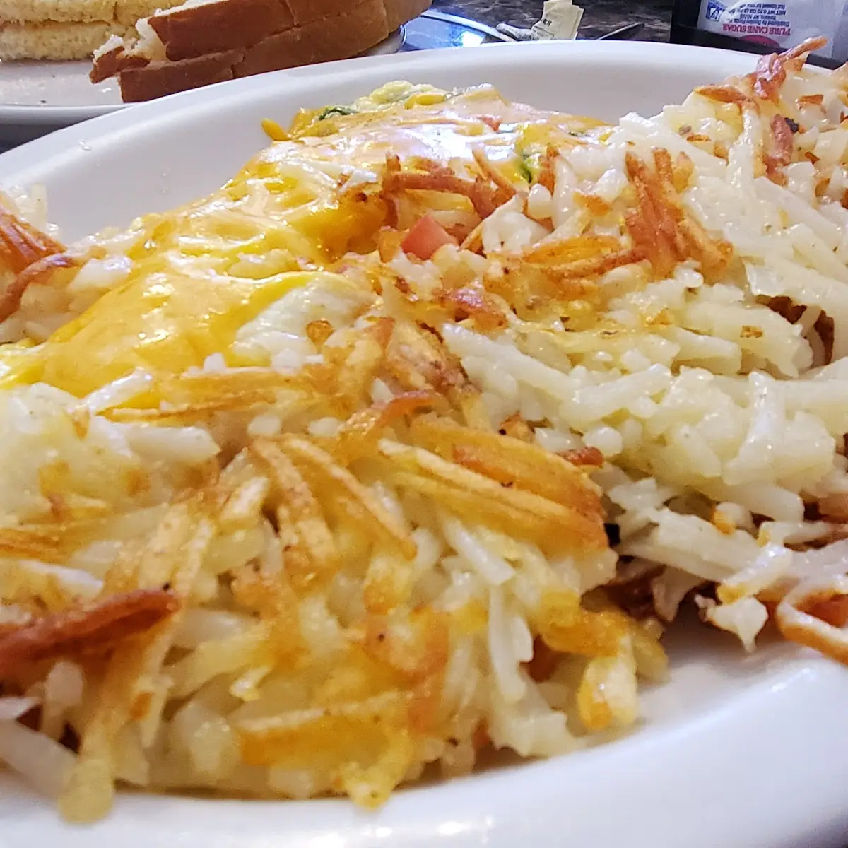 Eggs and Cheesy Hash Browns