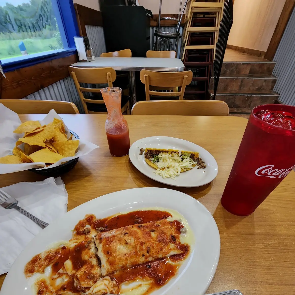 Beef Burrito and Taco