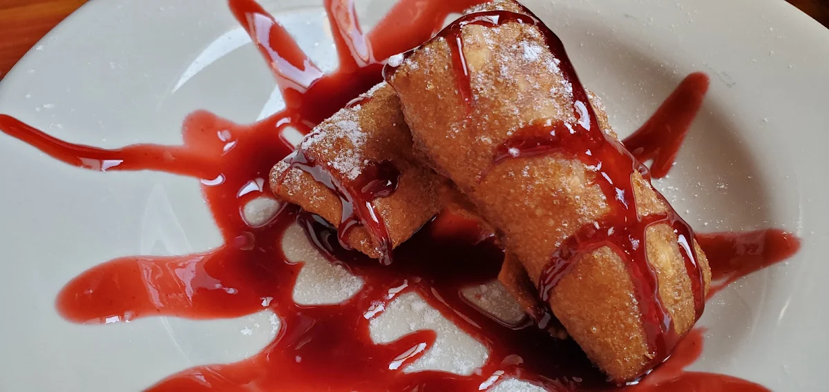 Raspberry Cheesecake Chimichangas