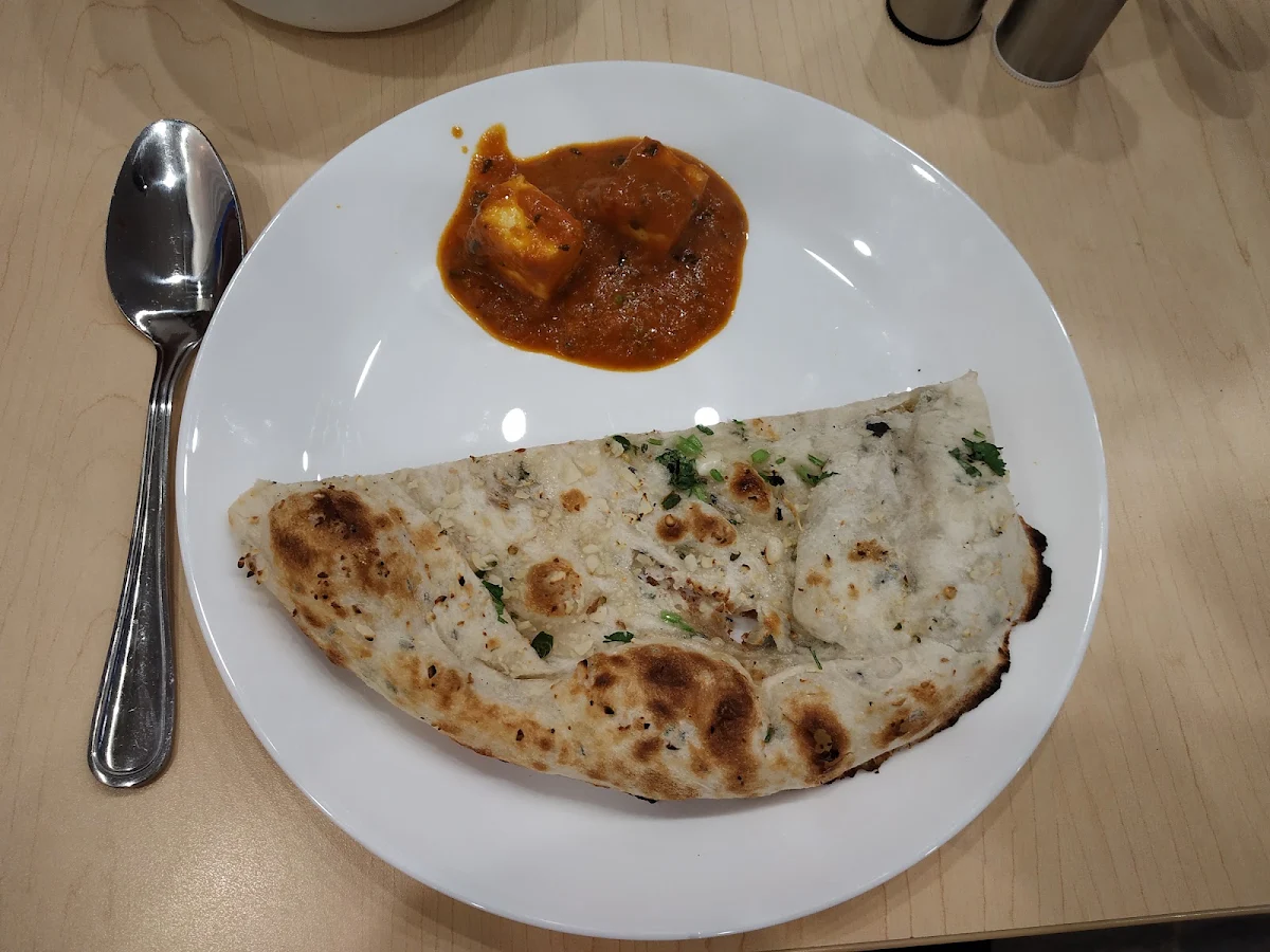 Naan and Paneer Butter Masala