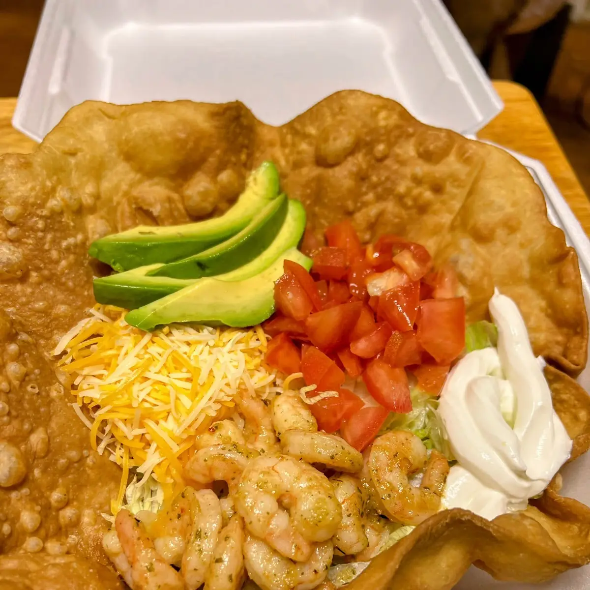 Taco Salad with Shrimp