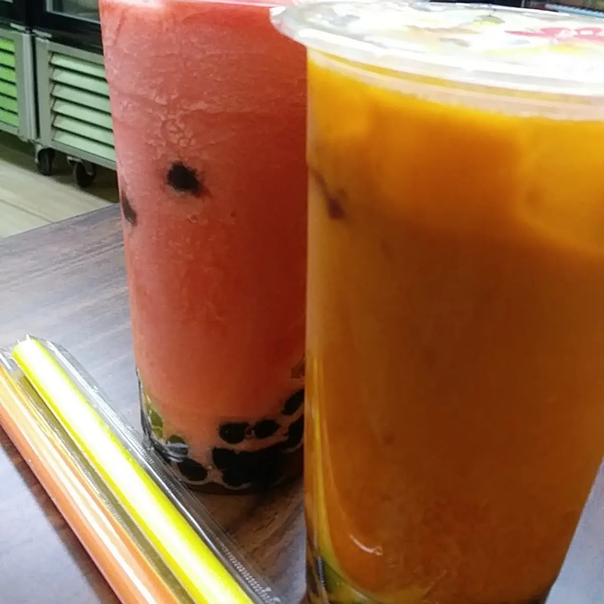 Mango Boba Green Tea
