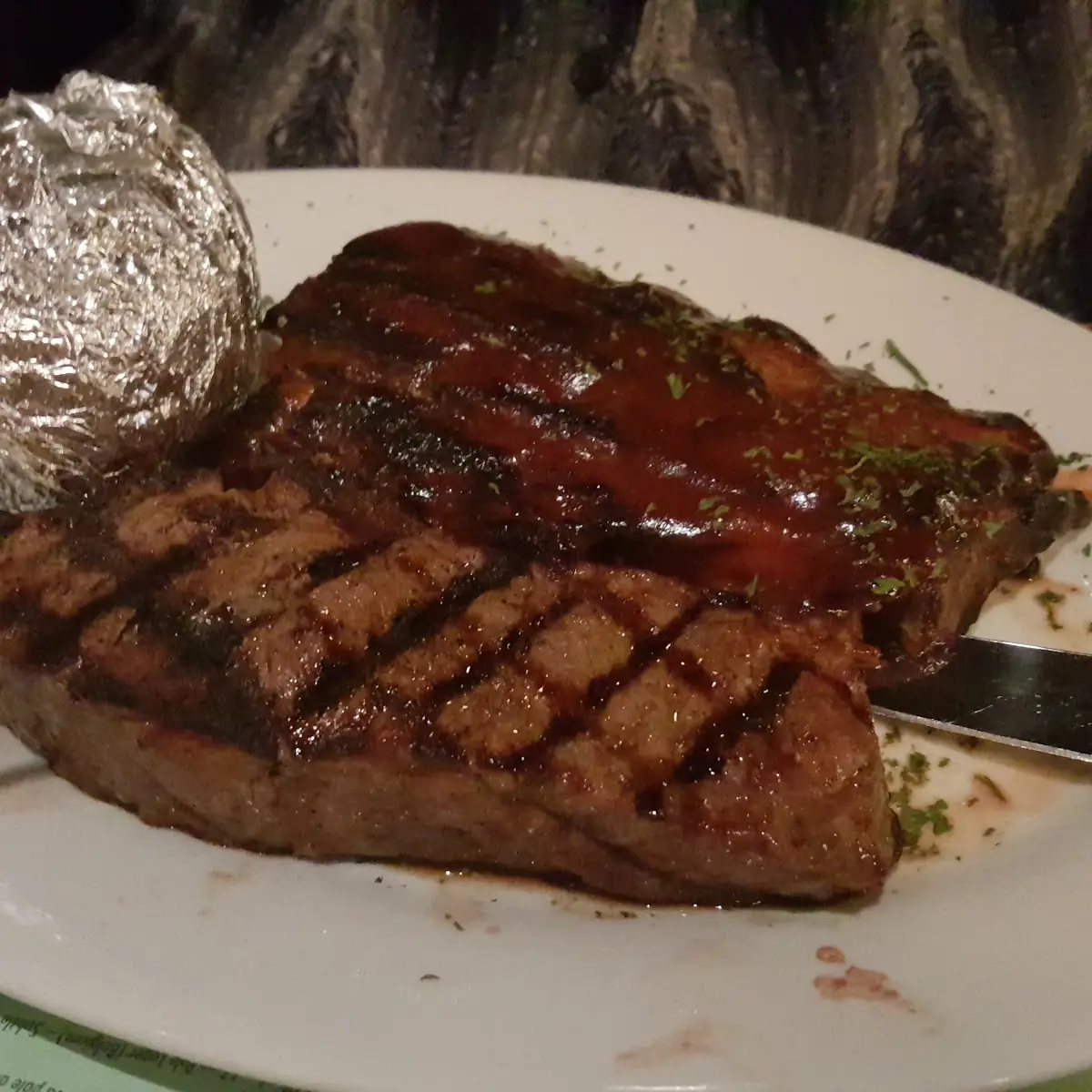 10oz Strip Steak and Ribs