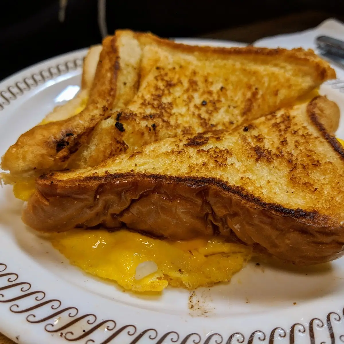 Texas Toast with Egg and Cheese Sandwich
